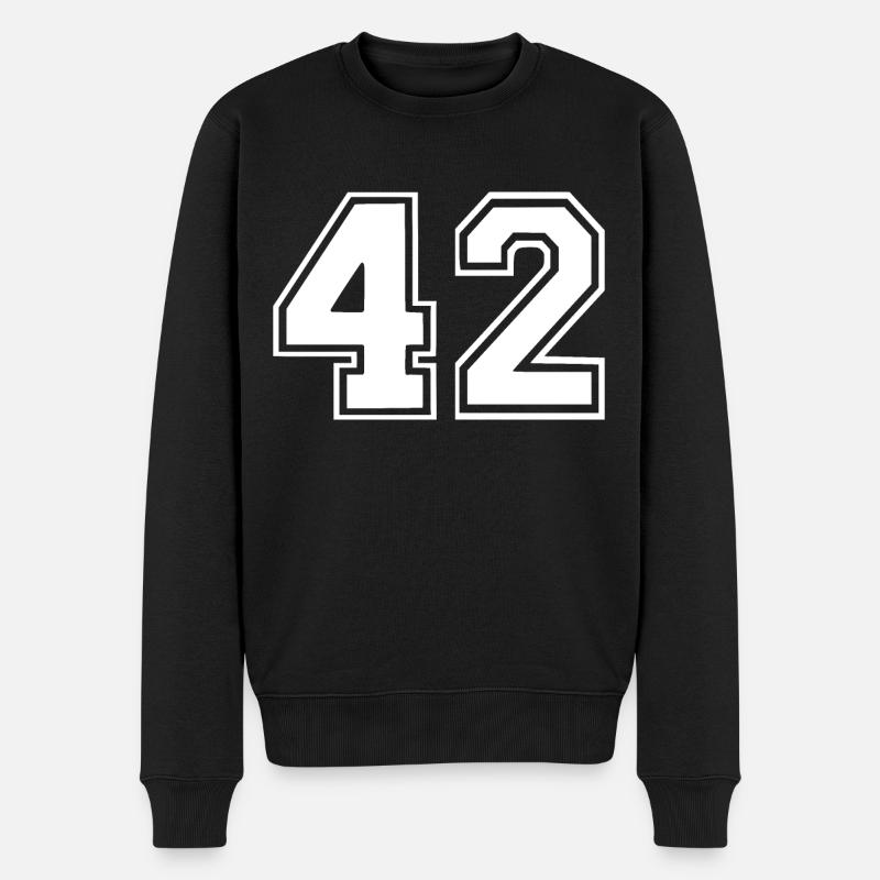 42 - Männer Premium Bio Pullover - Schwarz
