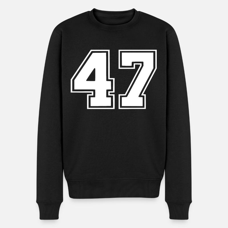 47 - Männer Premium Bio Pullover - Schwarz