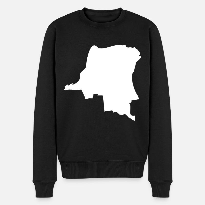 Congo map flag - Men's Premium Organic Jumper - black