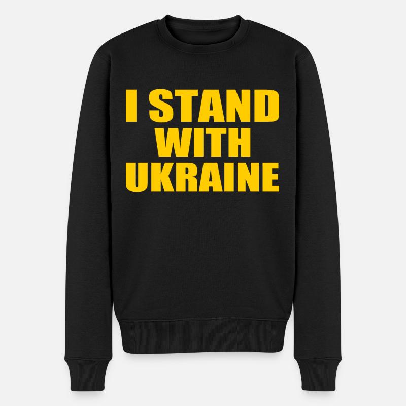 I stand with ukraine - Pull Premium bio Homme - noir