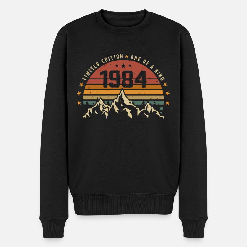 Jahrgang 1984 - Vintage Geburtstagsgeschenk 1984 - Männer Premium Bio Pullover - Schwarz