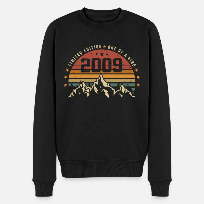 Jahrgang 2009 - Vintage Geburtstagsgeschenk 2009 - Männer Premium Bio Pullover - Schwarz