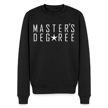 Master's Degree - Men's Premium Organic Jumper - black - Front - Nico (187cm)