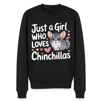 Chinchilla Chinchillas Maus - Männer Premium Bio Pullover - Schwarz - Vorne - Nico (187cm)