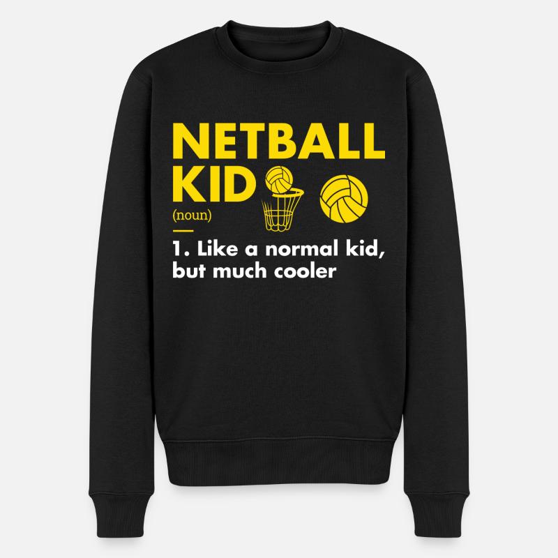 Sport Kid Definition Netball - Männer Premium Bio Pullover - Schwarz