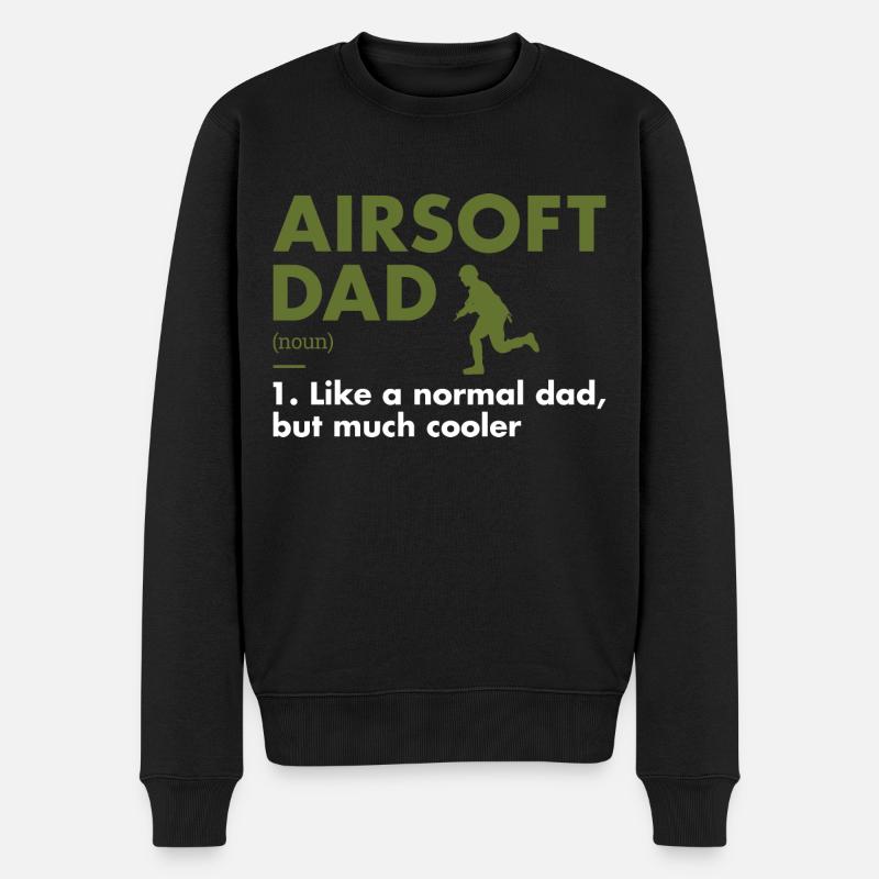 Sport Dad Definition Airsoft - Männer Premium Bio Pullover - Schwarz