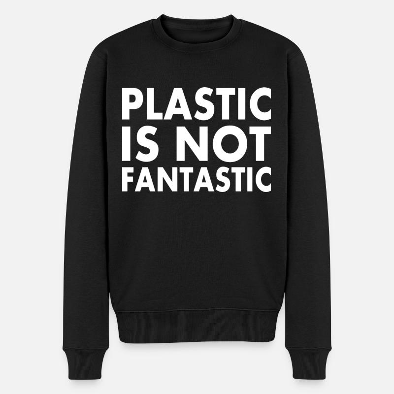 Plastic is not fantastic - Pull Premium bio Homme - noir