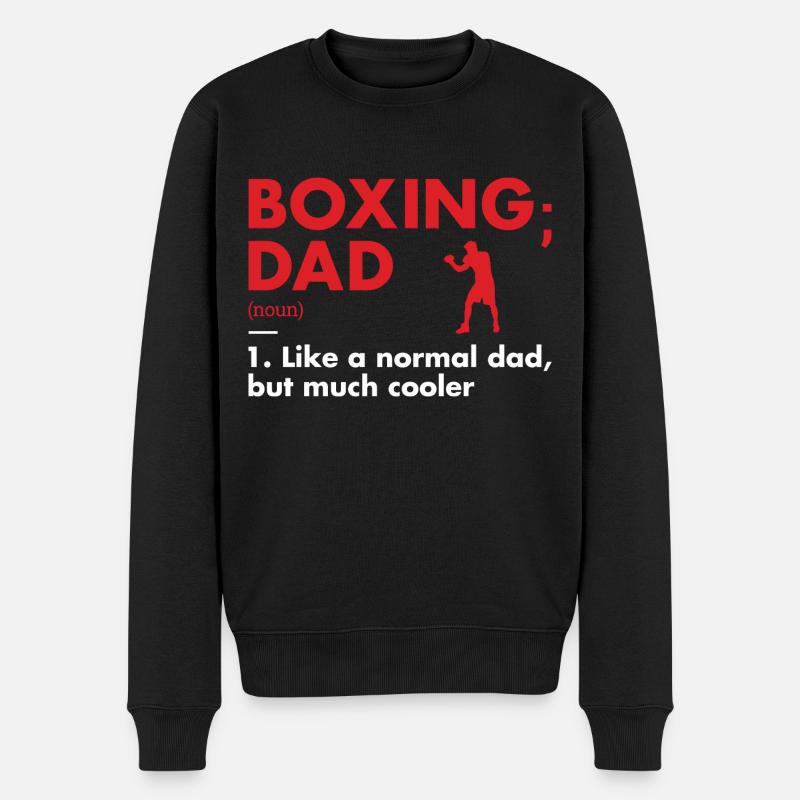 Sport Dad Definition Boxing - Männer Premium Bio Pullover - Schwarz