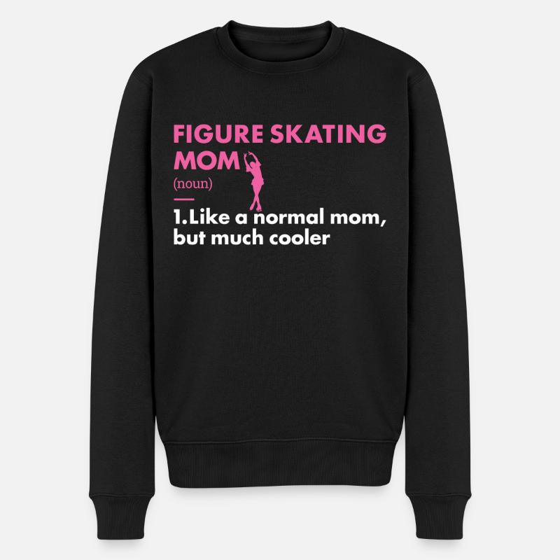 Sport Mom Figure Skating - Männer Premium Bio Pullover - Schwarz