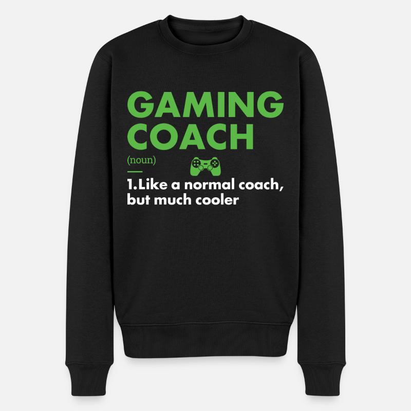 Gamer Coach Définition du jeu - Pull Premium bio Homme - noir