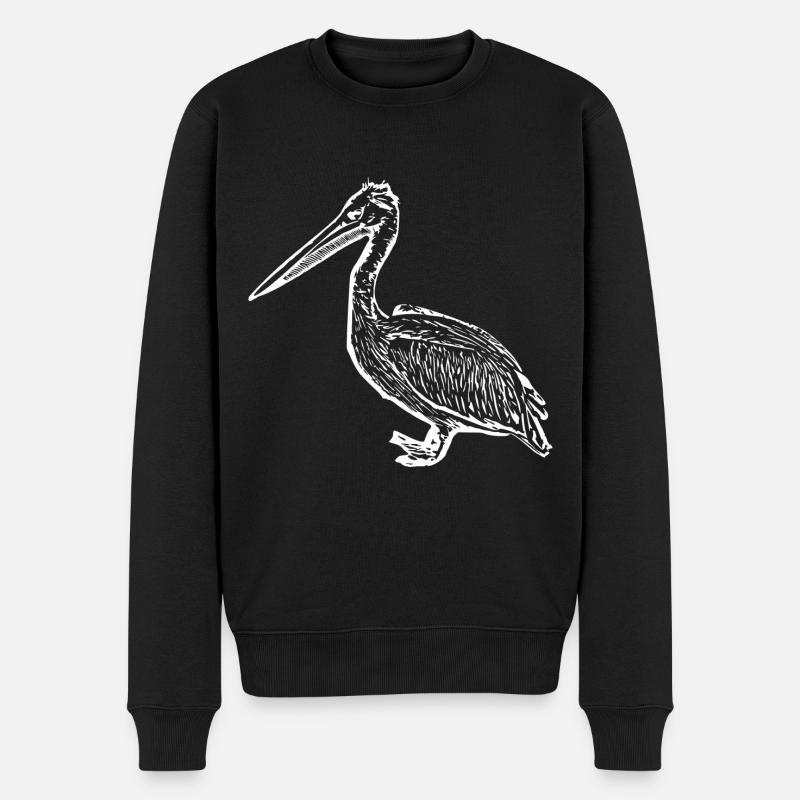 Pelikane Vogel Vögel Pelecanus - Männer Premium Bio Pullover - Schwarz