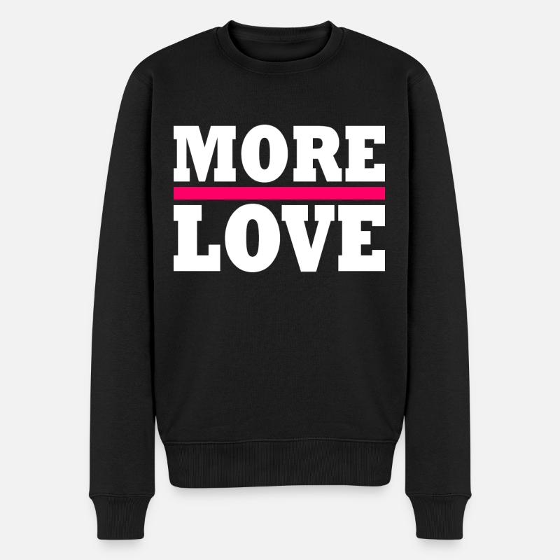 More love - Pull Premium bio Homme - noir