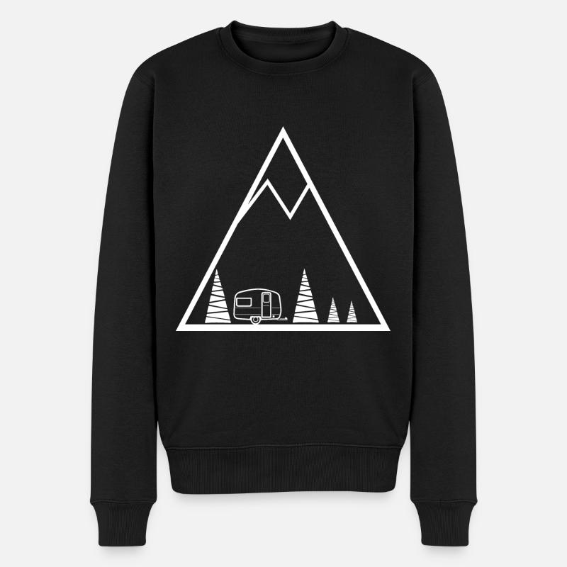 Triangle - Camping Caravane - - Pull Premium bio Homme - noir