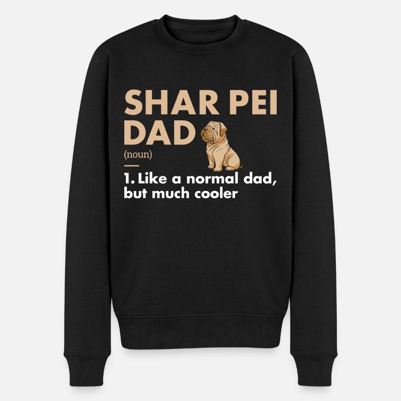 Shar Pei Dad Definition - Männer Premium Bio Pullover - Schwarz