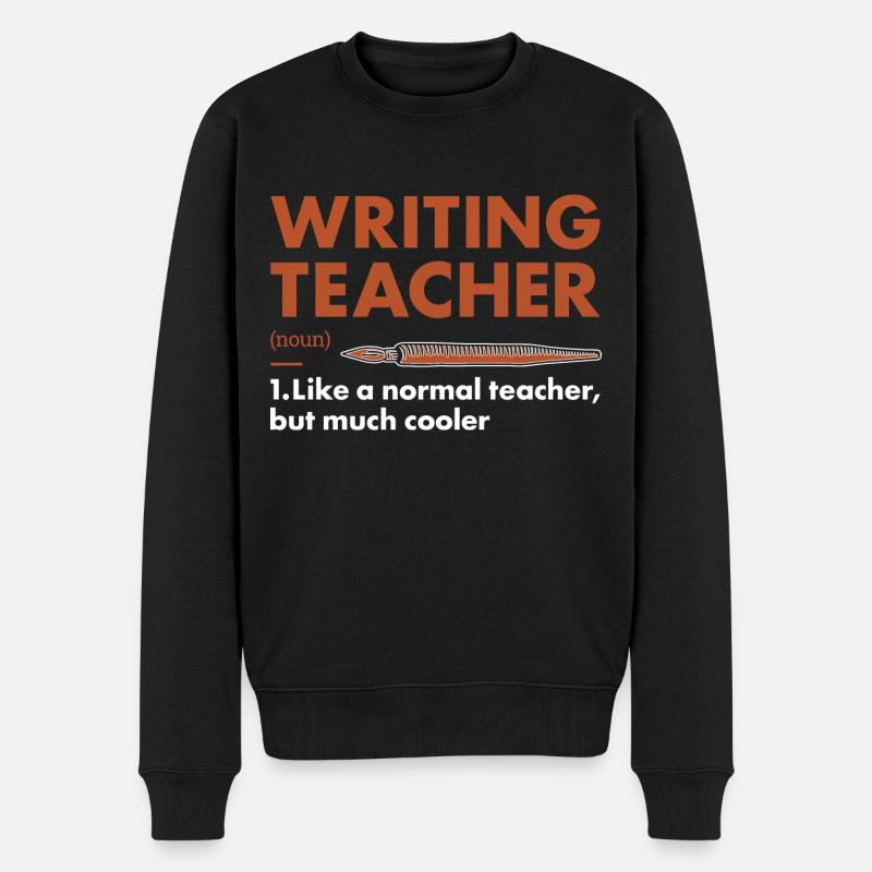 Écrivain Enseignant Définition Rédaction - Pull Premium bio Homme - noir