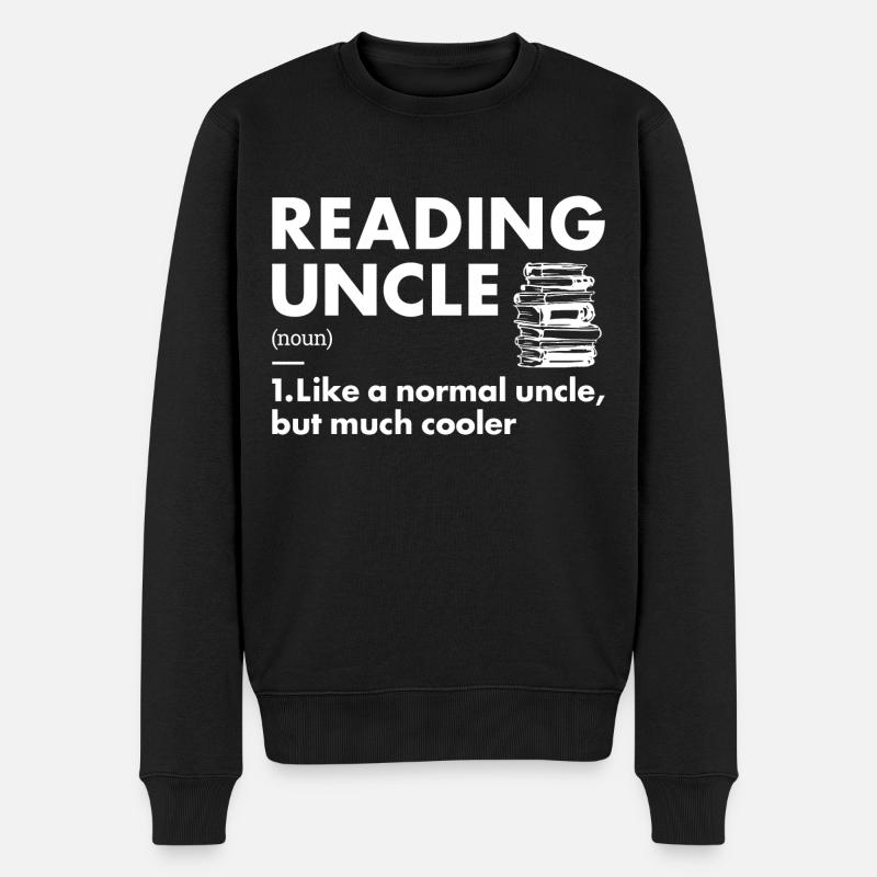 Lecteur Oncle Définition Lecture - Pull Premium bio Homme - noir