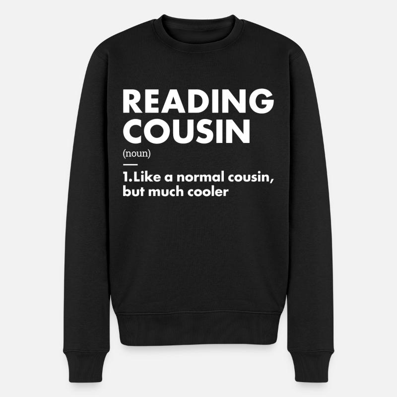 Reader Cousin Definition Reading - Men's Premium Organic Jumper - black