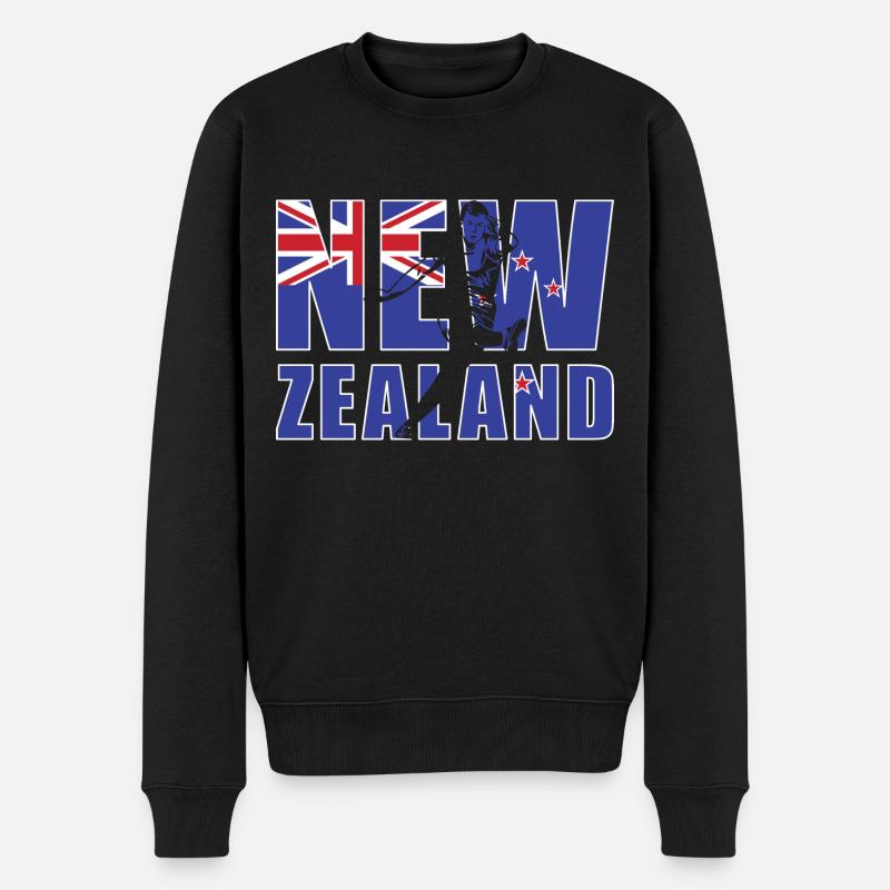 Nouvelle-Zélande de rugby - Pull Premium bio Homme - noir