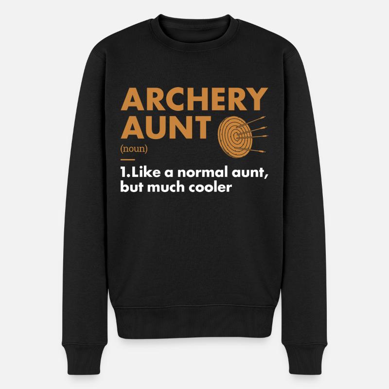 Sport Aunt Archery - Männer Premium Bio Pullover - Schwarz