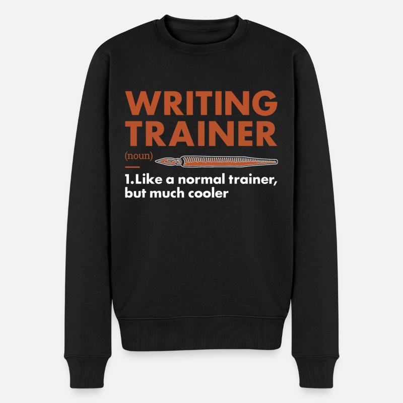 Writer Trainer Definition Writing - Männer Premium Bio Pullover - Schwarz