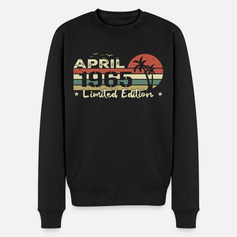 millésime de avril 59e anniversaire né 1965 vibe - Pull Premium bio Homme - noir