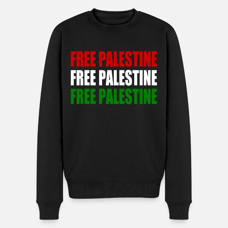 Free palestine - Pull Premium bio Homme - noir