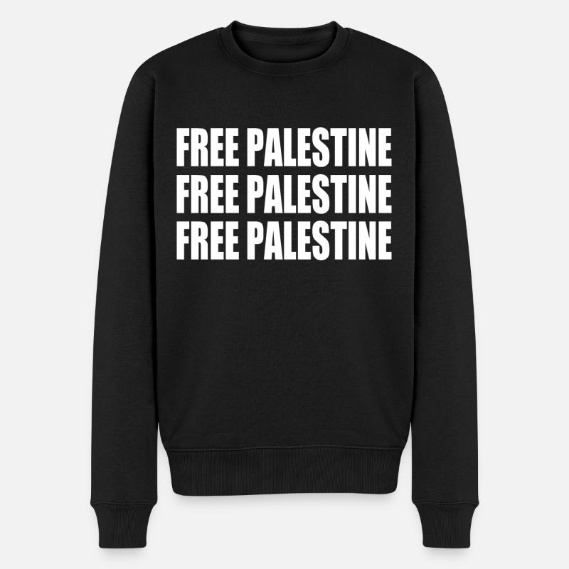 Free palestine - Pull Premium bio Homme - noir