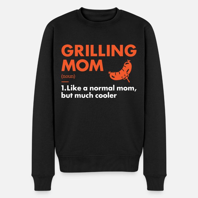 Griller Maman Définition Grillades - Pull Premium bio Homme - noir