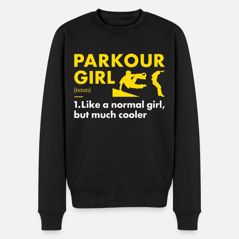 Traceur Girl Définition Parkour - Pull Premium bio Homme - noir