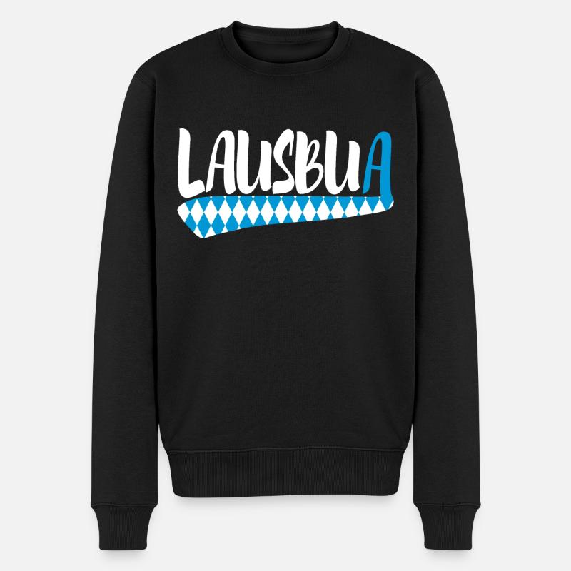 Lausbua - Männer Premium Bio Pullover - Schwarz