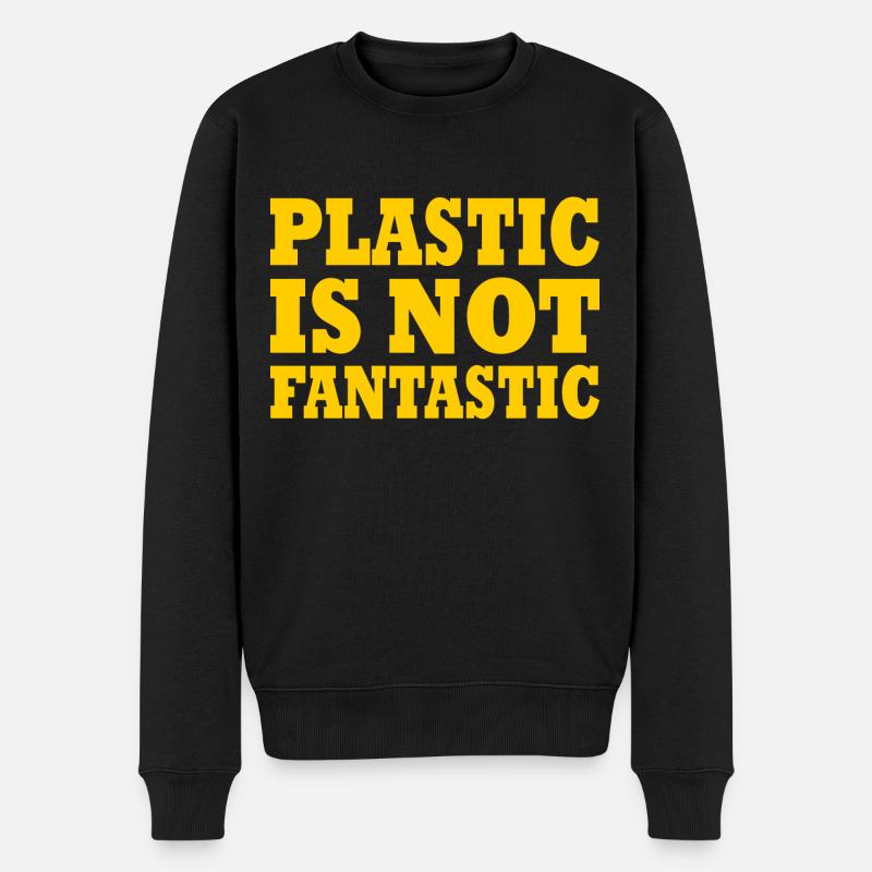 Plastic is not fantastic - Pull Premium bio Homme - noir