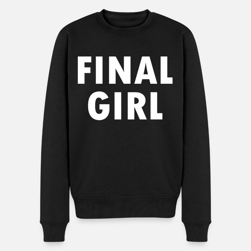 Final girl - Männer Premium Bio Pullover - Schwarz