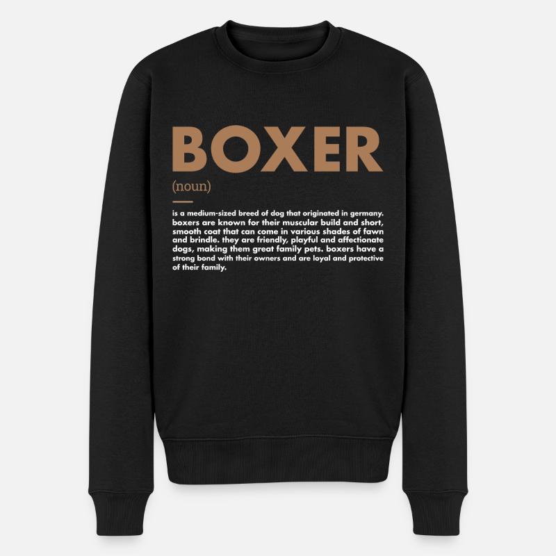 Boxer Definition - Männer Premium Bio Pullover - Schwarz