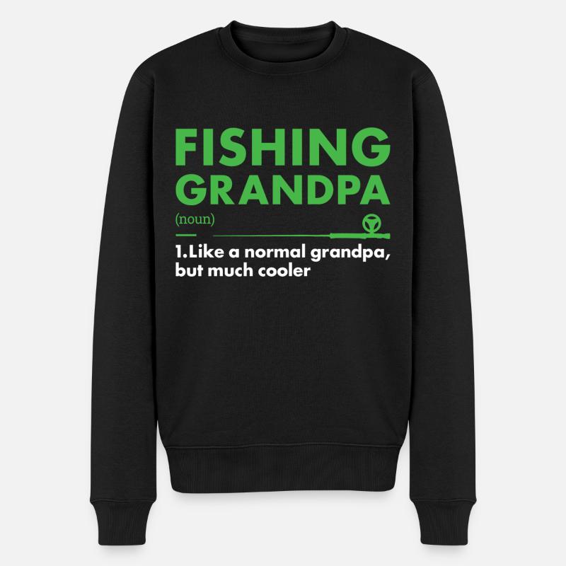 Pêcheur Grand-père Définition Pêche - Pull Premium bio Homme - noir