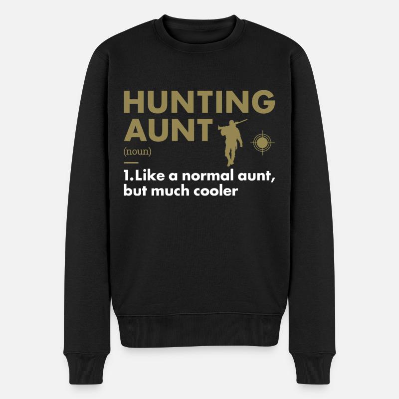 Chasseur Tante Définition Chasse - Pull Premium bio Homme - noir