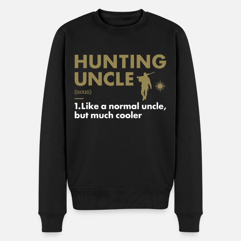 Hunter Uncle Definition Hunting - Männer Premium Bio Pullover - Schwarz