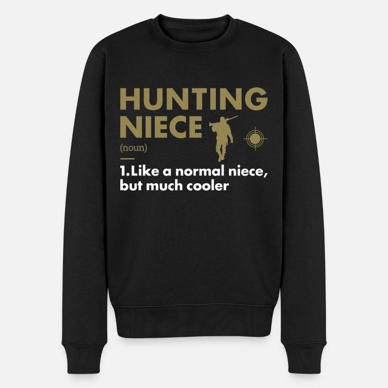 Chasseur Nièce Définition Chasse - Pull Premium bio Homme - noir