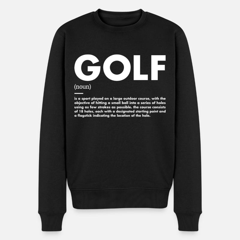 Sport Definition Golf - Männer Premium Bio Pullover - Schwarz
