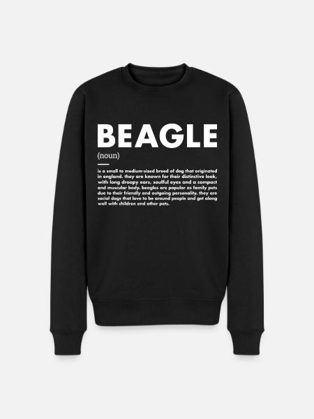 Beagle Definition - Men's Premium Organic Jumper - black