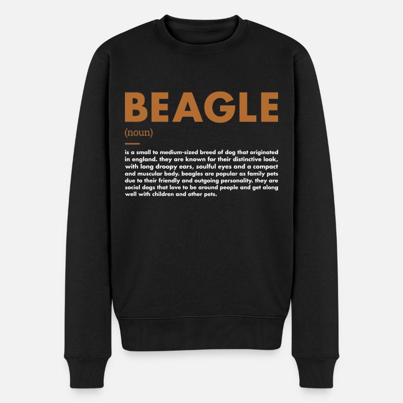 Beagle Definition - Männer Premium Bio Pullover - Schwarz