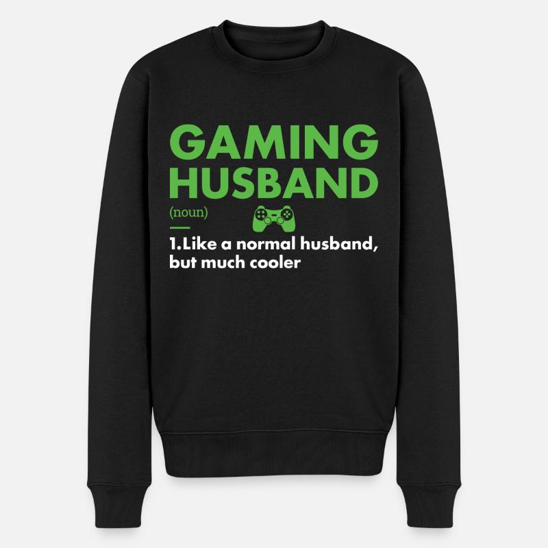 Gamer Mari Définition Jeux - Pull Premium bio Homme - noir