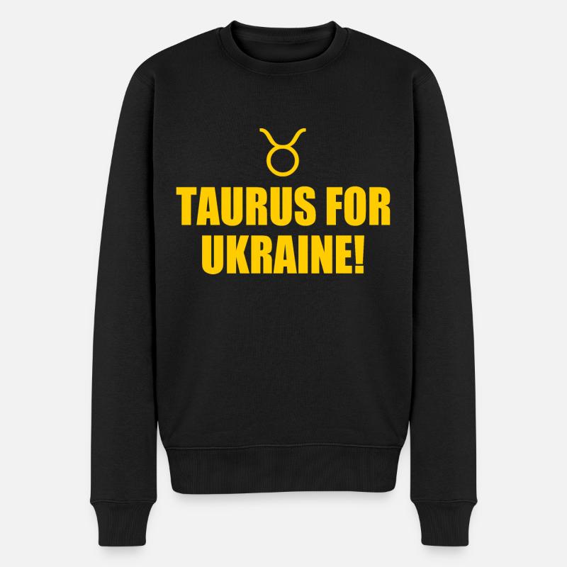 taurus for ukraine - Männer Premium Bio Pullover - Schwarz
