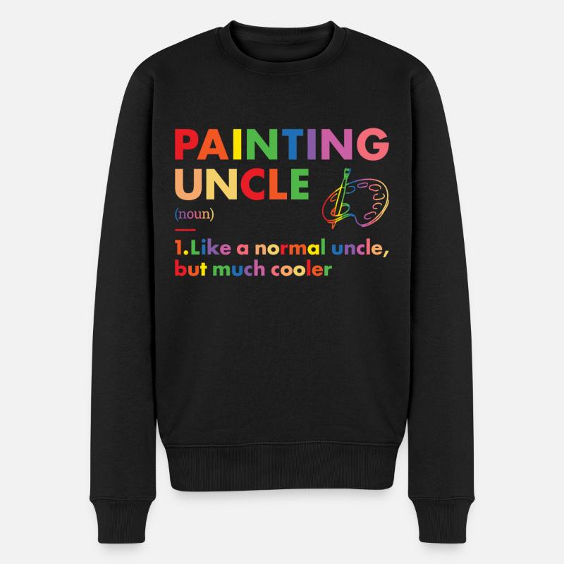Peintre Oncle Définition Peinture - Pull Premium bio Homme - noir