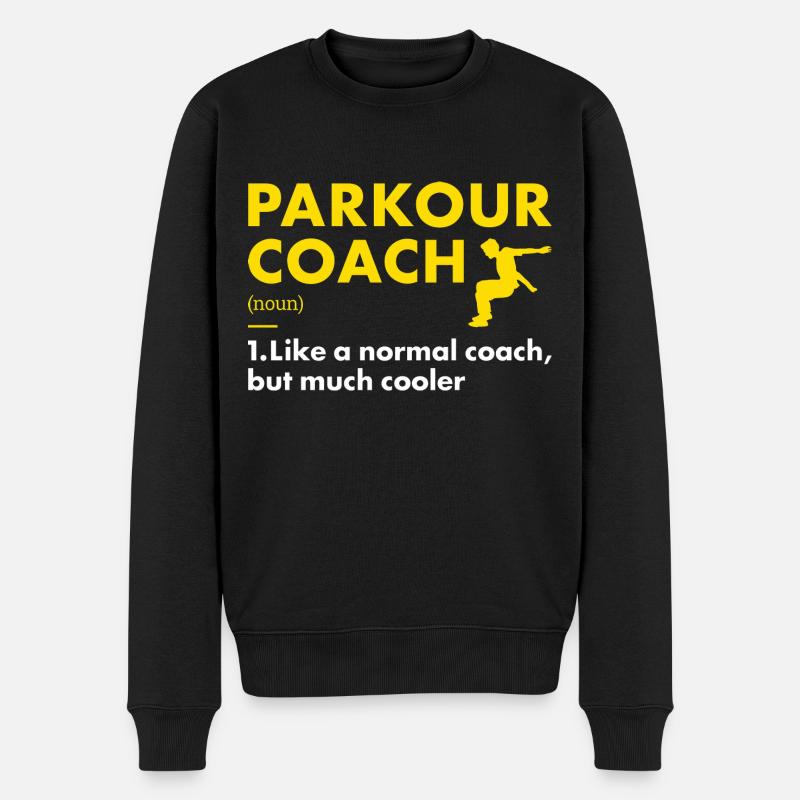 Traceur Coach Définition Parkour - Pull Premium bio Homme - noir