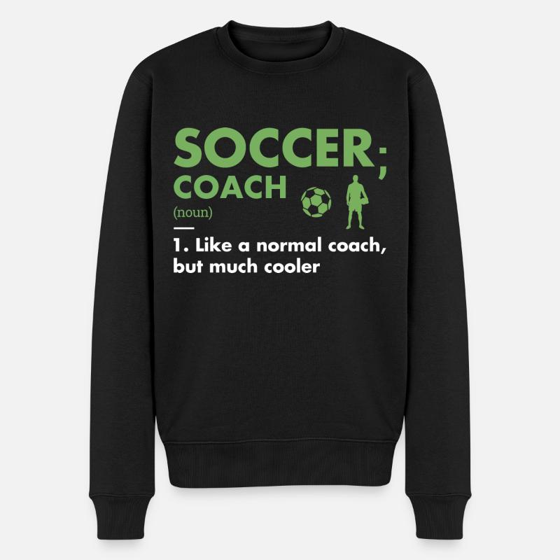 Sport Coach Definition Soccer - Männer Premium Bio Pullover - Schwarz