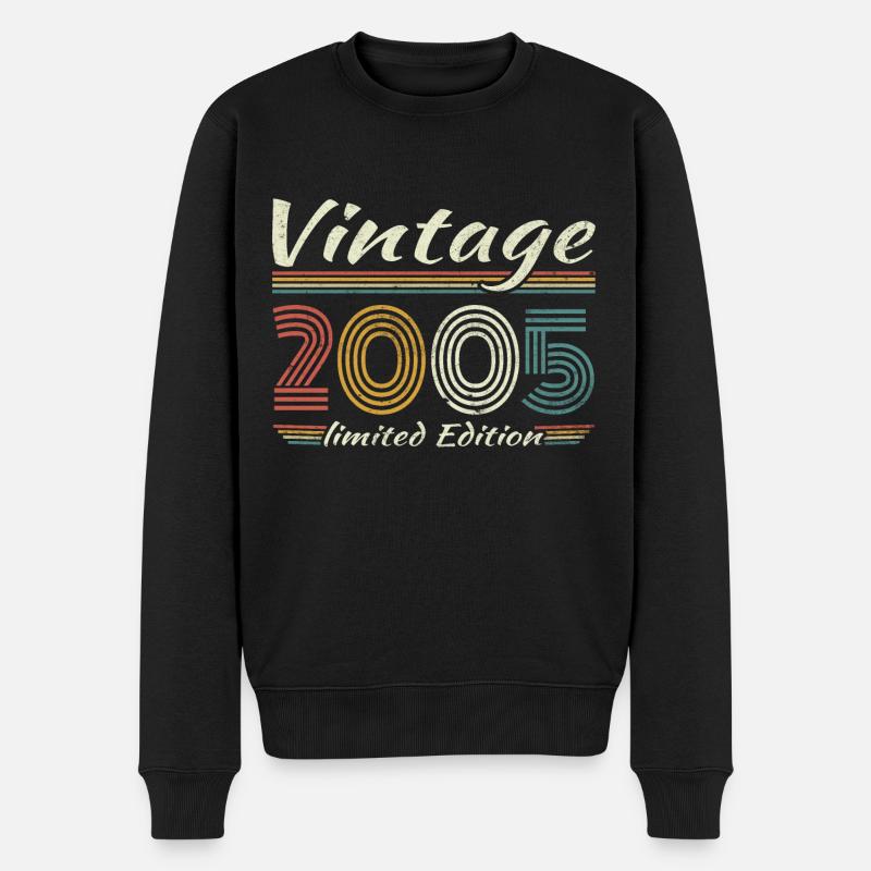 Vintage 2005 Vintage Retro Cadeau d’anniversaire - Pull Premium bio Homme - noir