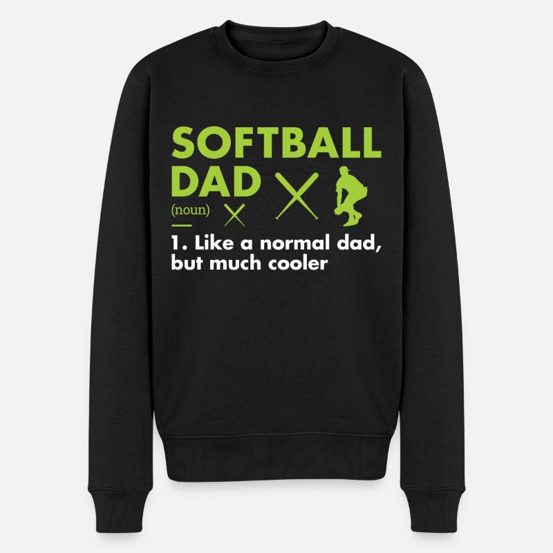 Sport Dad Definition Softball - Männer Premium Bio Pullover - Schwarz