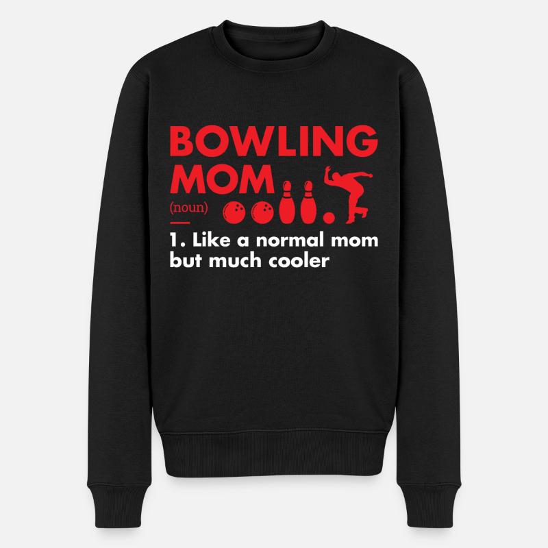 Sport Mom Definition Bowling - Männer Premium Bio Pullover - Schwarz