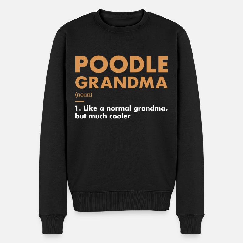 Poodle Grandma Definition - Männer Premium Bio Pullover - Schwarz