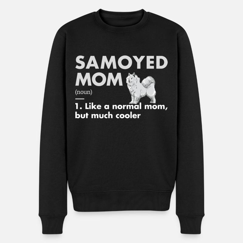 Samoyed Mom Definition - Männer Premium Bio Pullover - Schwarz